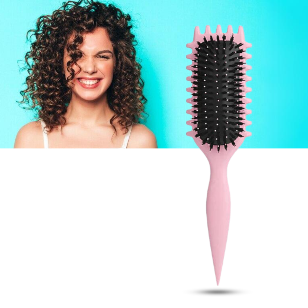 Brosse démêlante et définissante pour boucles