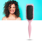 Brosse démêlante et définissante pour boucles