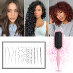 Brosse démêlante et définissante pour boucles