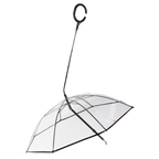 Laisse parapluie transparente pour chien