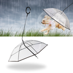 Laisse parapluie transparente pour chien
