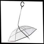 Laisse parapluie transparente pour chien