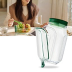 Bocal transparent à salade avec ouverture latérale