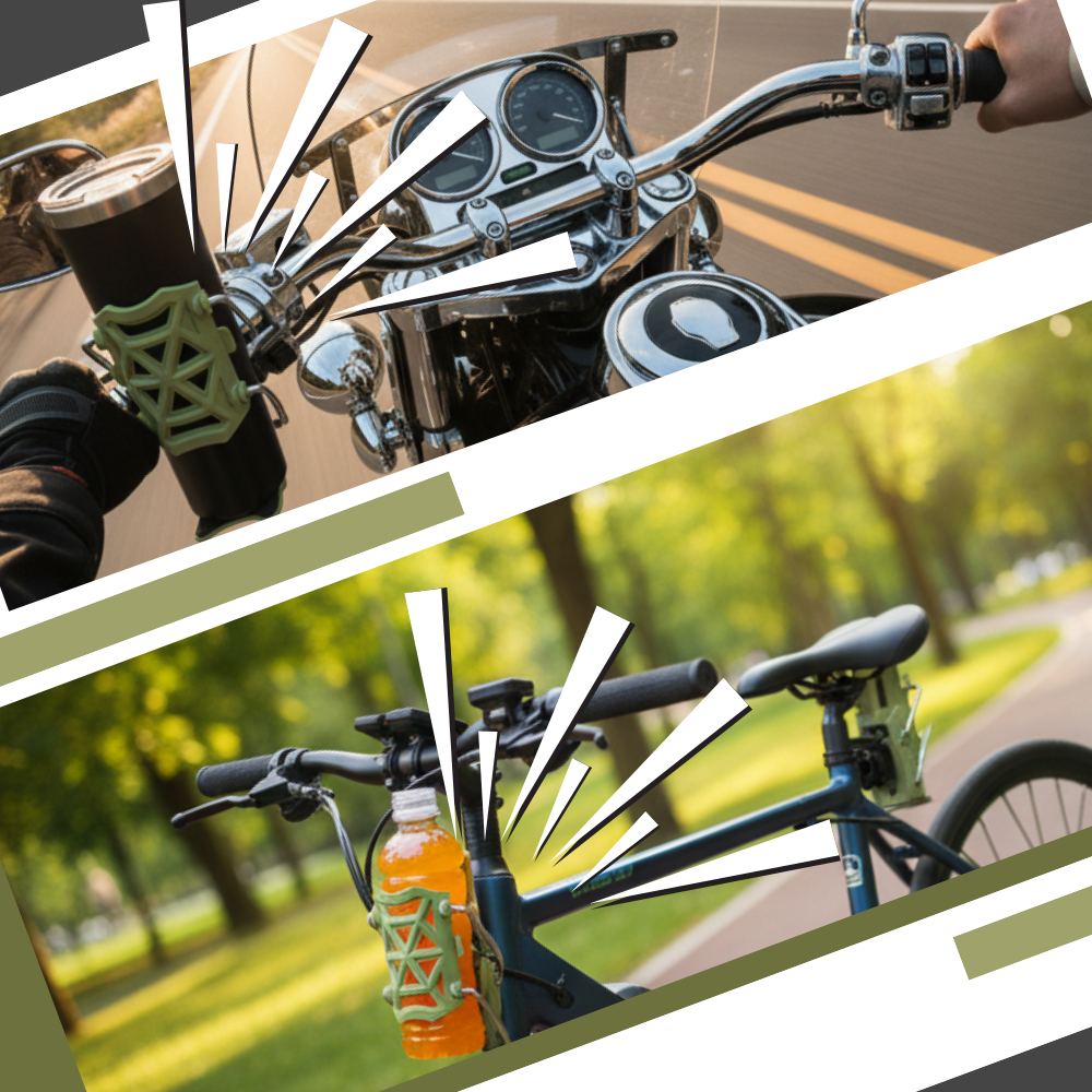 Porte-gobelet universel pour guidon de vélo et moto