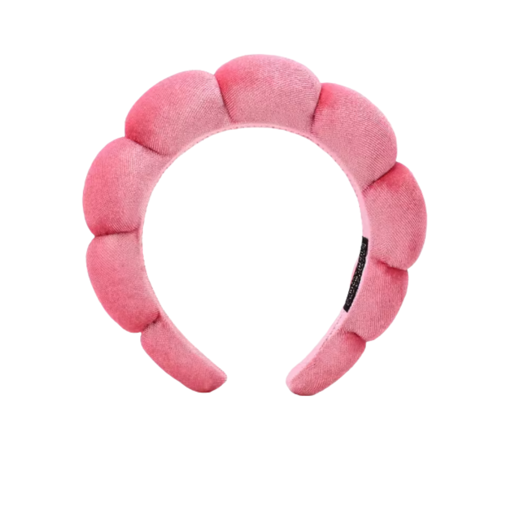 Bandeau en velours rembourré pour les soins de la peau