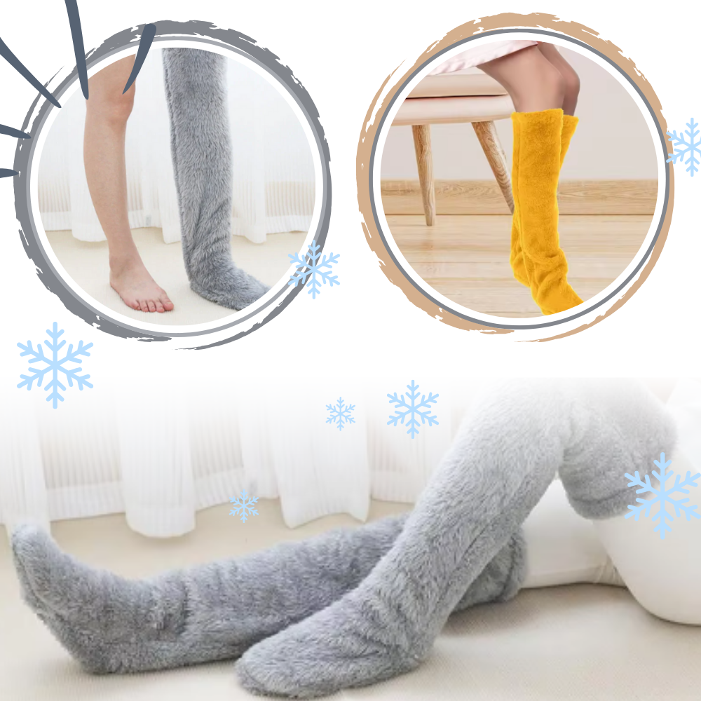 Chaussettes chauffantes longues et moelleuses
