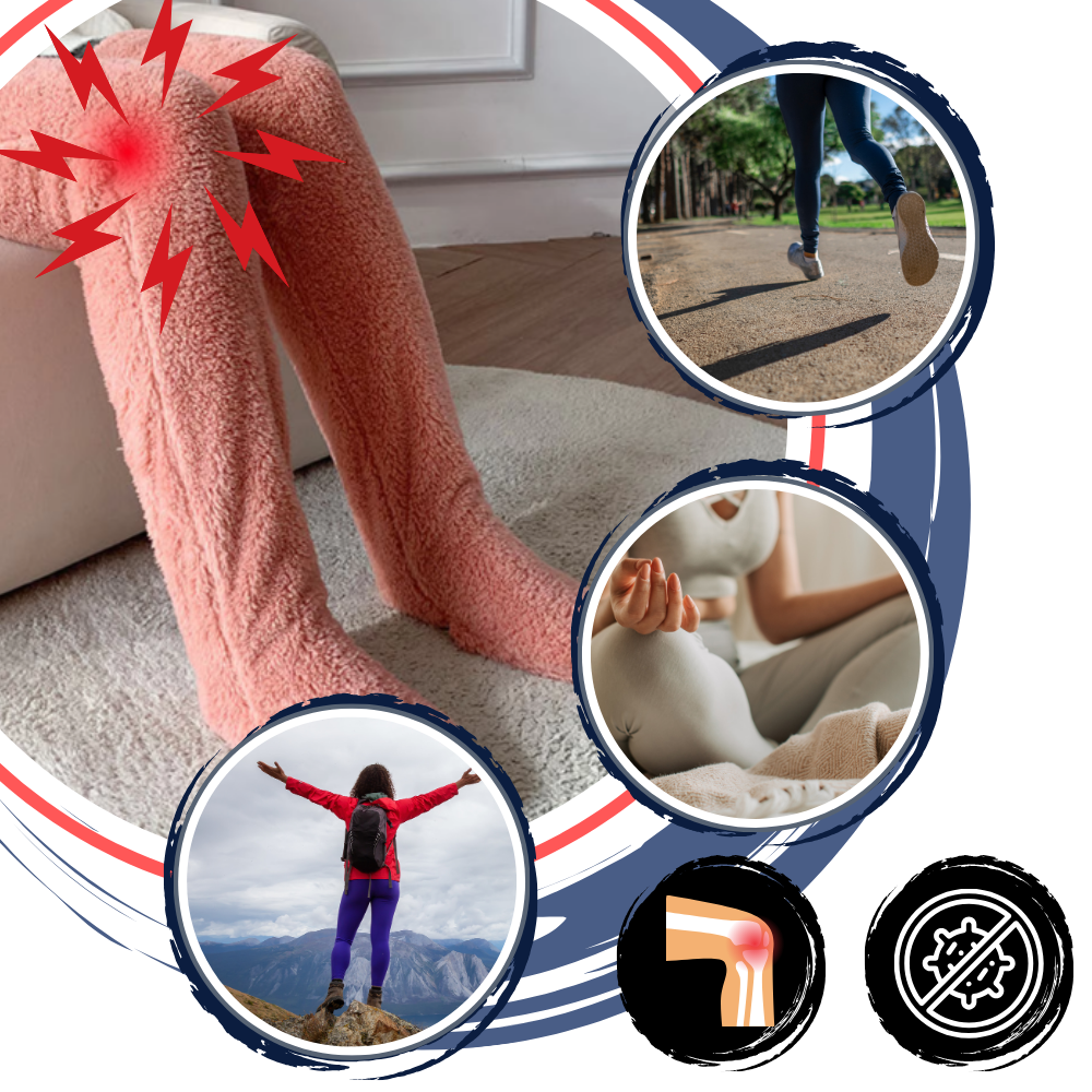 Chaussettes chauffantes longues et moelleuses