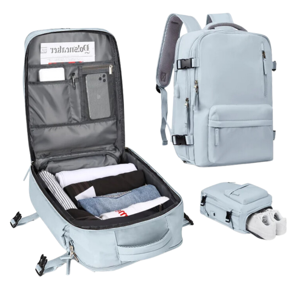 Sac à dos de voyage étanche à chargement USB