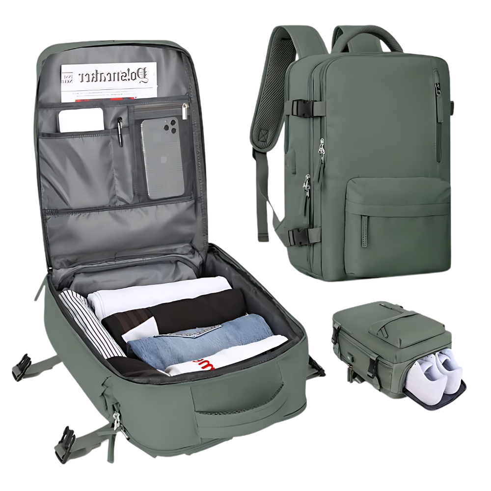 Sac à dos de voyage étanche à chargement USB