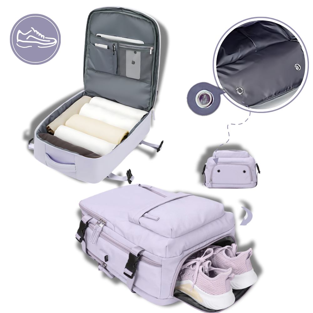 Sac à dos de voyage étanche à chargement USB