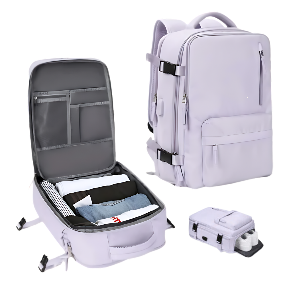 Sac à dos de voyage étanche à chargement USB