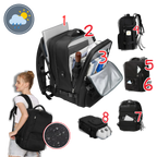 Sac à dos de voyage étanche à chargement USB