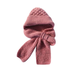 Bonnet à capuche en tricot coupe-vent avec écharpe et protège-oreilles