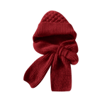 Bonnet à capuche en tricot coupe-vent avec écharpe et protège-oreilles