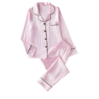 Pyjama satiné rose pour femme