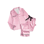Pyjama satiné rose pour femme